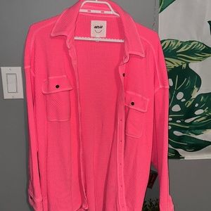 Aerie LumberJack Waffle BARBIE PINK